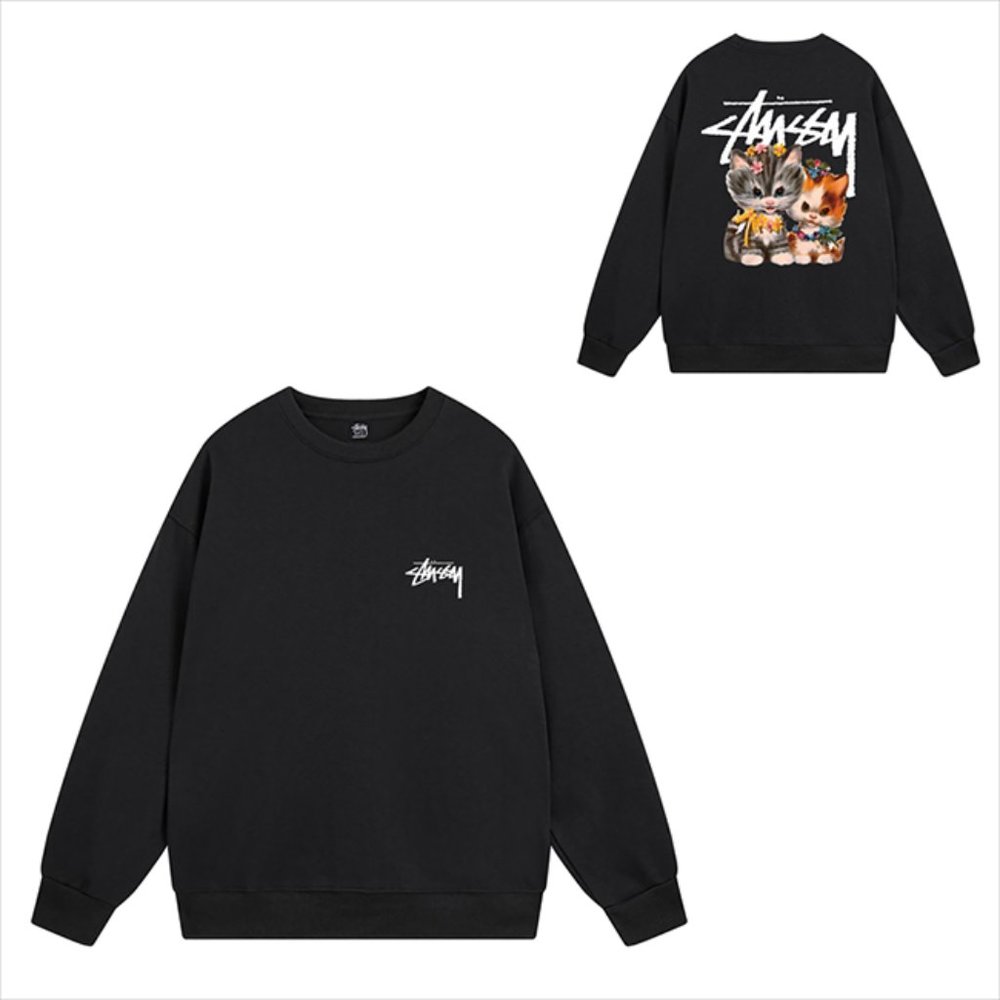 Stussy Sweatshirt Kitten Crew Sweat Black